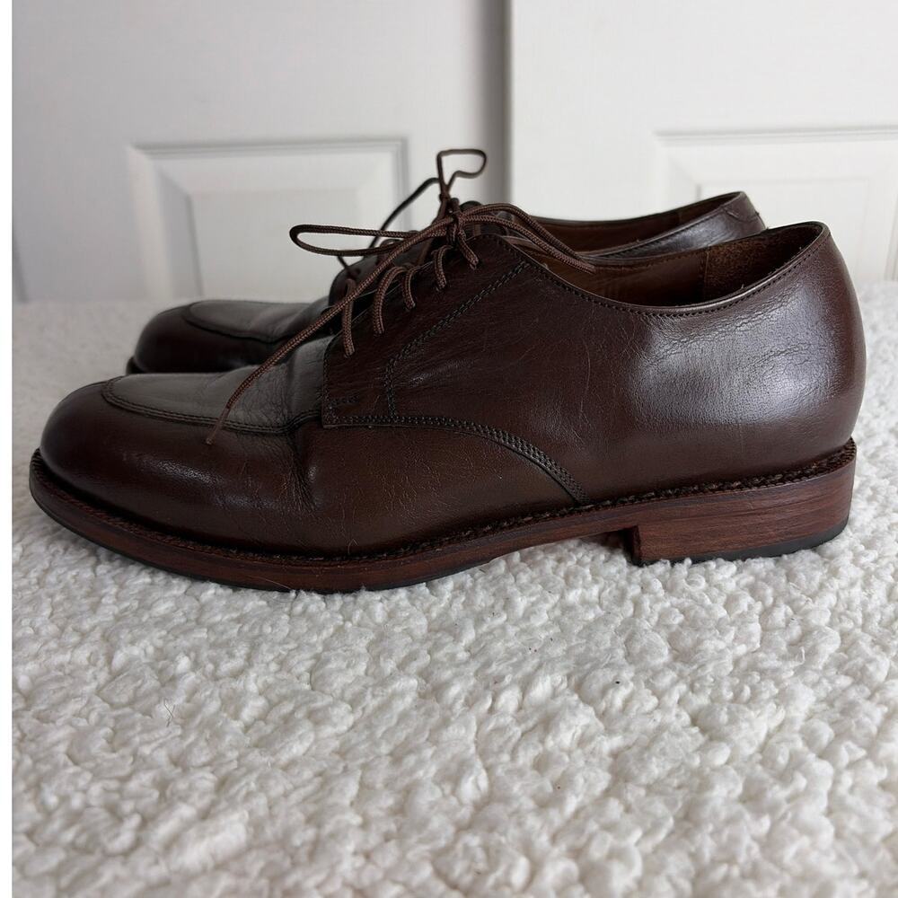 Als Attire Handmade Mens Oxford Shoes Size 8.5-9 Brown Leather One of a Kind - Picture 8 of 9